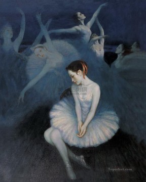  ballet Oil Painting - ballet blue